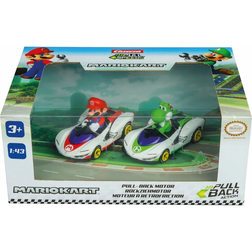 Carrera Pull & Speed - Две машинки Nintendo Mario Kart P-Wing 2-pack 13022 / артикул 13022 / GTIN 9003150130277