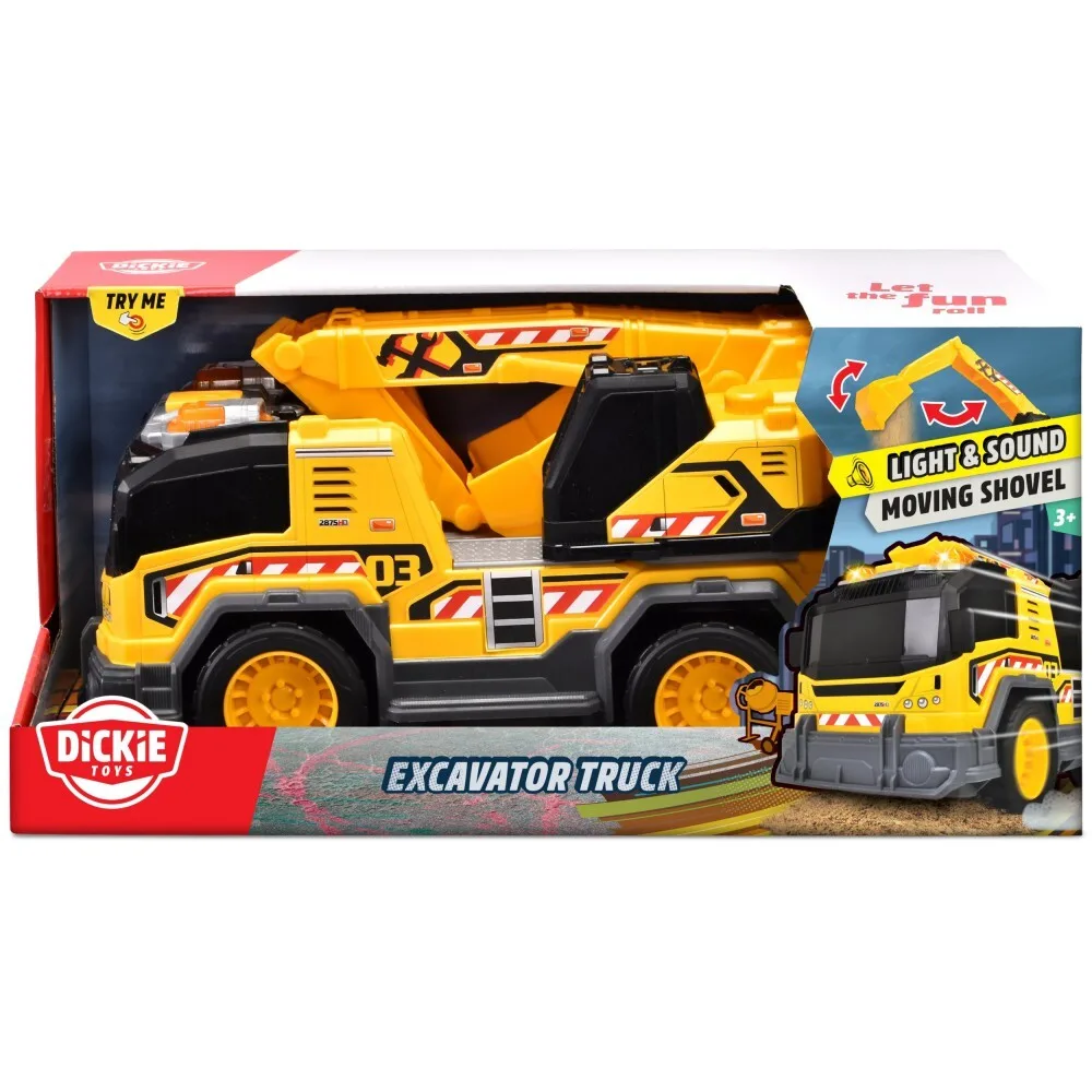 Dickie Action Series - Экскаватор 30 см Грузовик со светом и звуком 3306026 / артикул 3306026 / GTIN 4006333088667