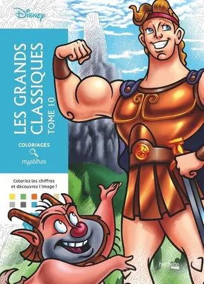 Раскраска по номерам Coloriages mysteres Disney - Геракл, том 10, Les Grands classiques 128стр.