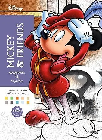 Раскраска по номерам Coloriages mysteres Disney - Mickey and friends - Микки и друзья, 128стр.