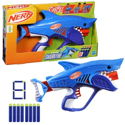 Hasbro Nerf Elite Junior - Пусковая установка Wild Sharkfire + стрелы F8645