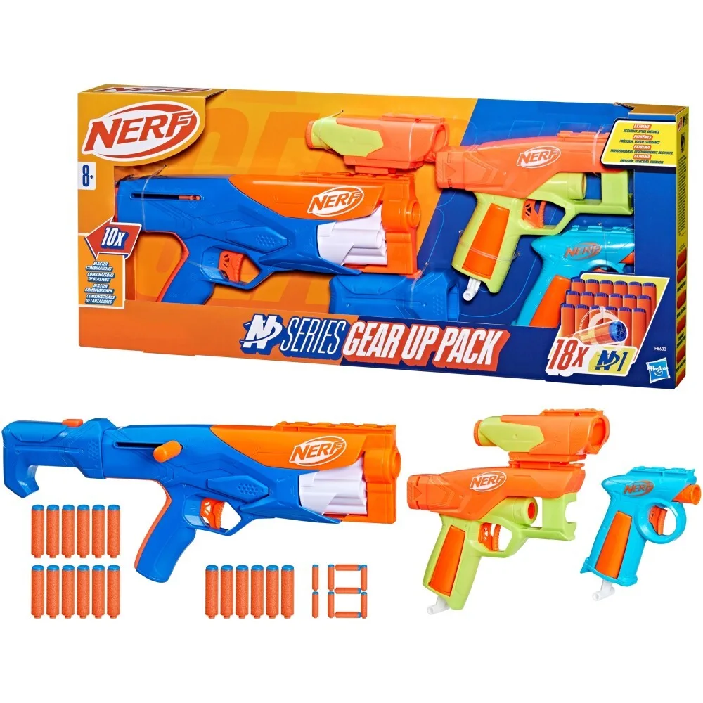 Hasbro Nerf N Series - Три бластера Gear Up Pack + стрелы 3-PAK F8633 / артикул F8633 / GTIN 5010996209429