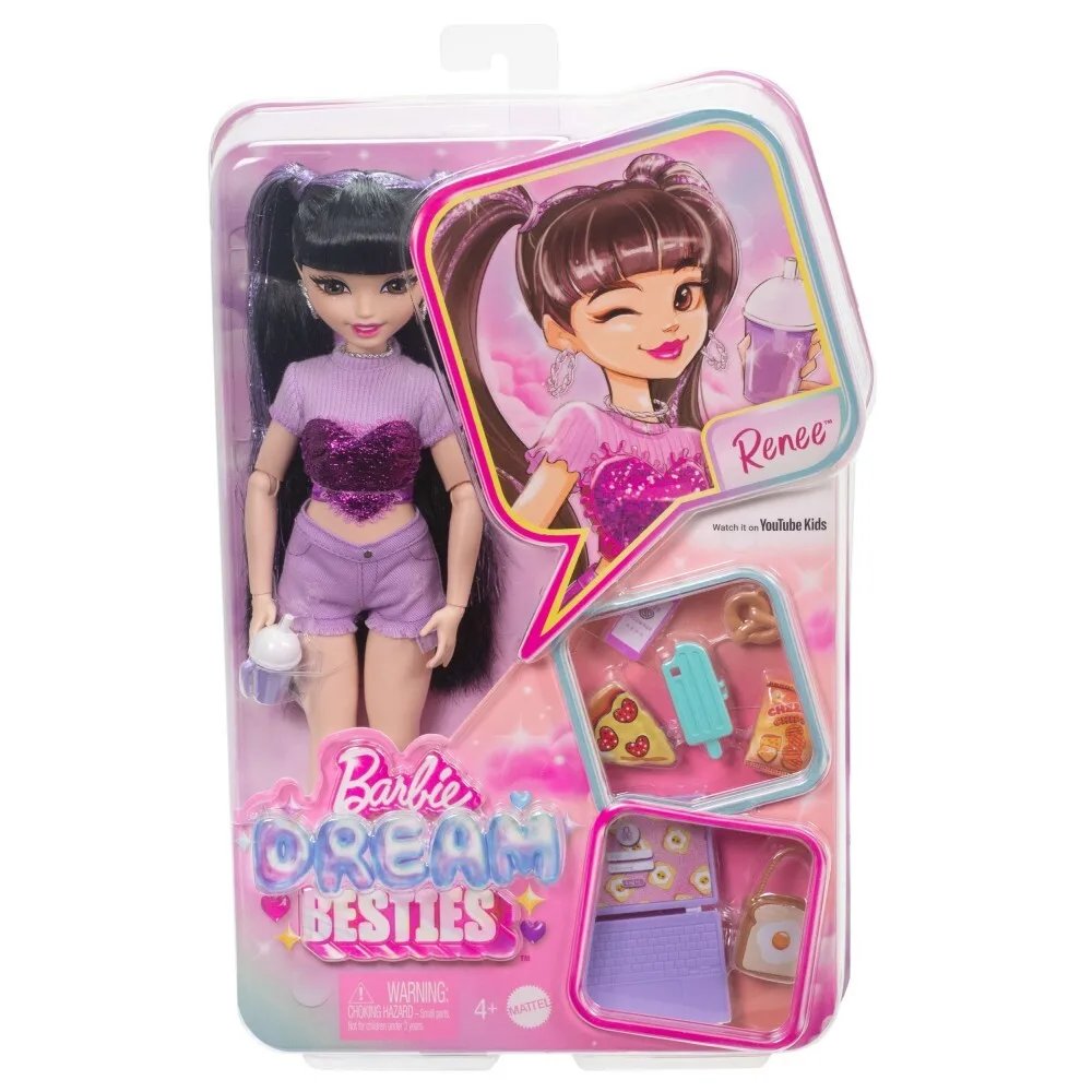 Barbie Dream Besties - модная кукла Рене + 8 аксессуаров HYC24 / артикул HYC20 HYC24 / GTIN 194735243303