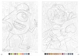 Раскраска по номерам Coloriages mysteres Disney - Trompe l'oeil Babies, 128стр. — фото 2