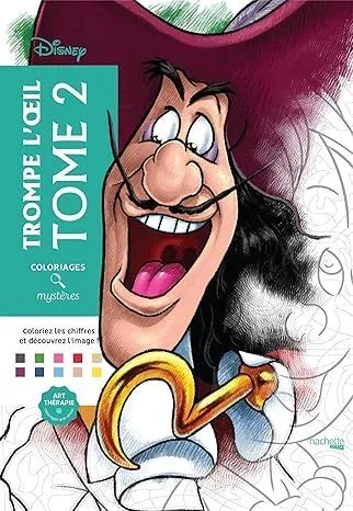 Раскраска по номерам Coloriages mysteres Disney - Trompe l'oeil Tome 2, 128стр.