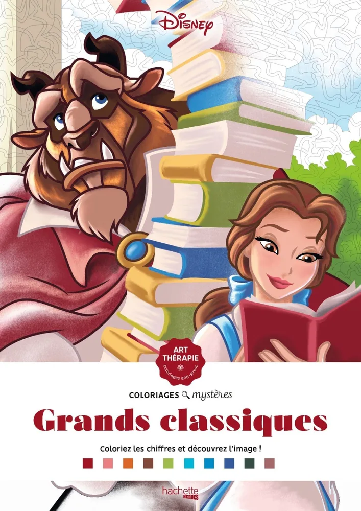 Раскраска по номерам Coloriages mysteres Disney Grand bloc - Арт Терапия Дисней, великие тайны / 9782017260066