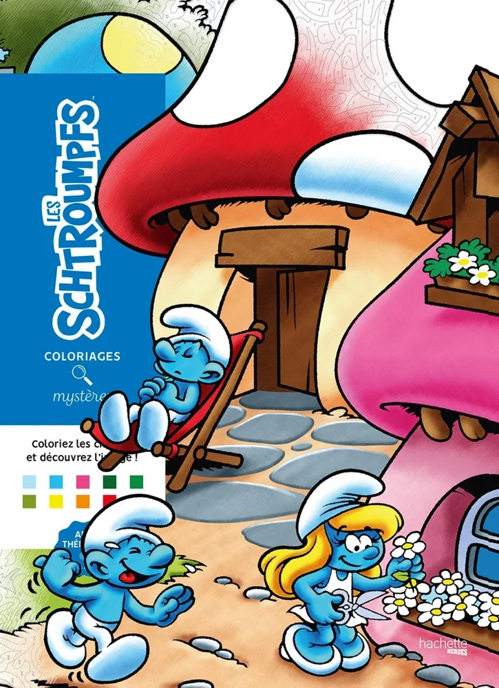Раскраска по номерам Coloriages mysteres Disney Schtroumpfs - Смерфы (гномы )/ 9782017256960