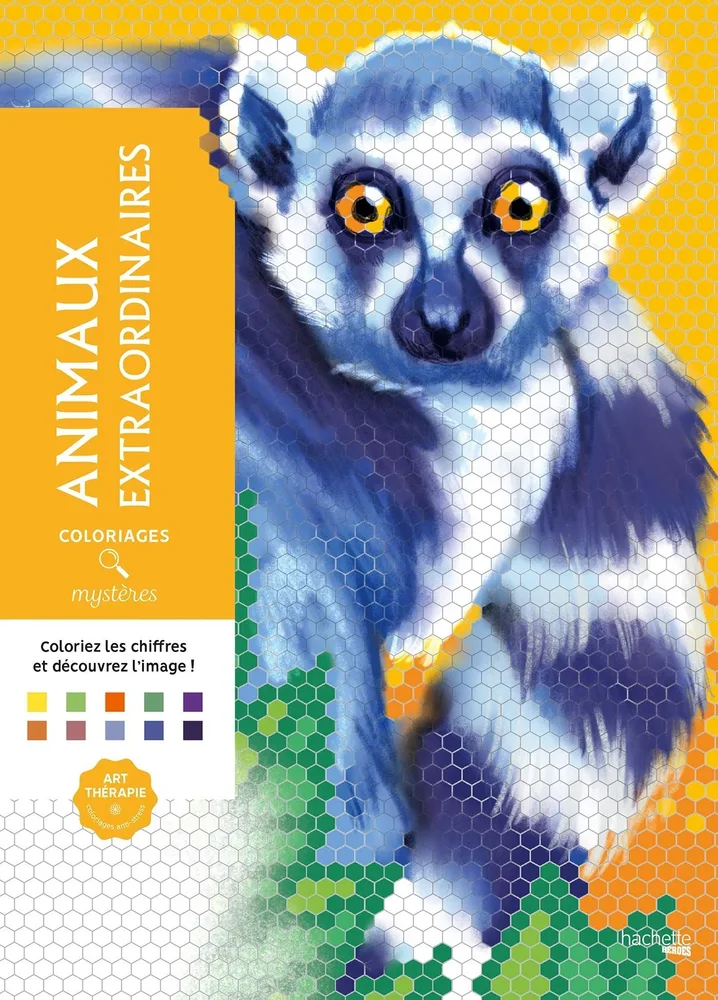 Раскраска по номерам Coloriages mysteres Disney Animaux extraordinaires - необычные животные / 9782376712879