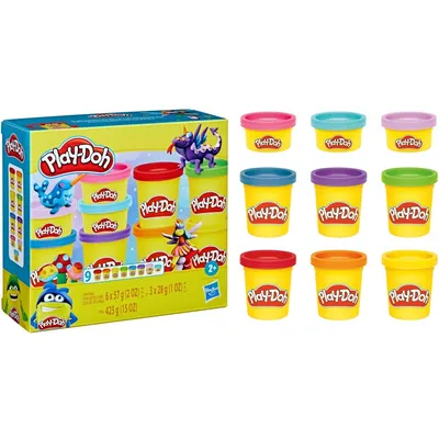 Play-Doh - Ciastolina Rainbow Colours 9-PAK Набор для пополнения 425 г F7965
