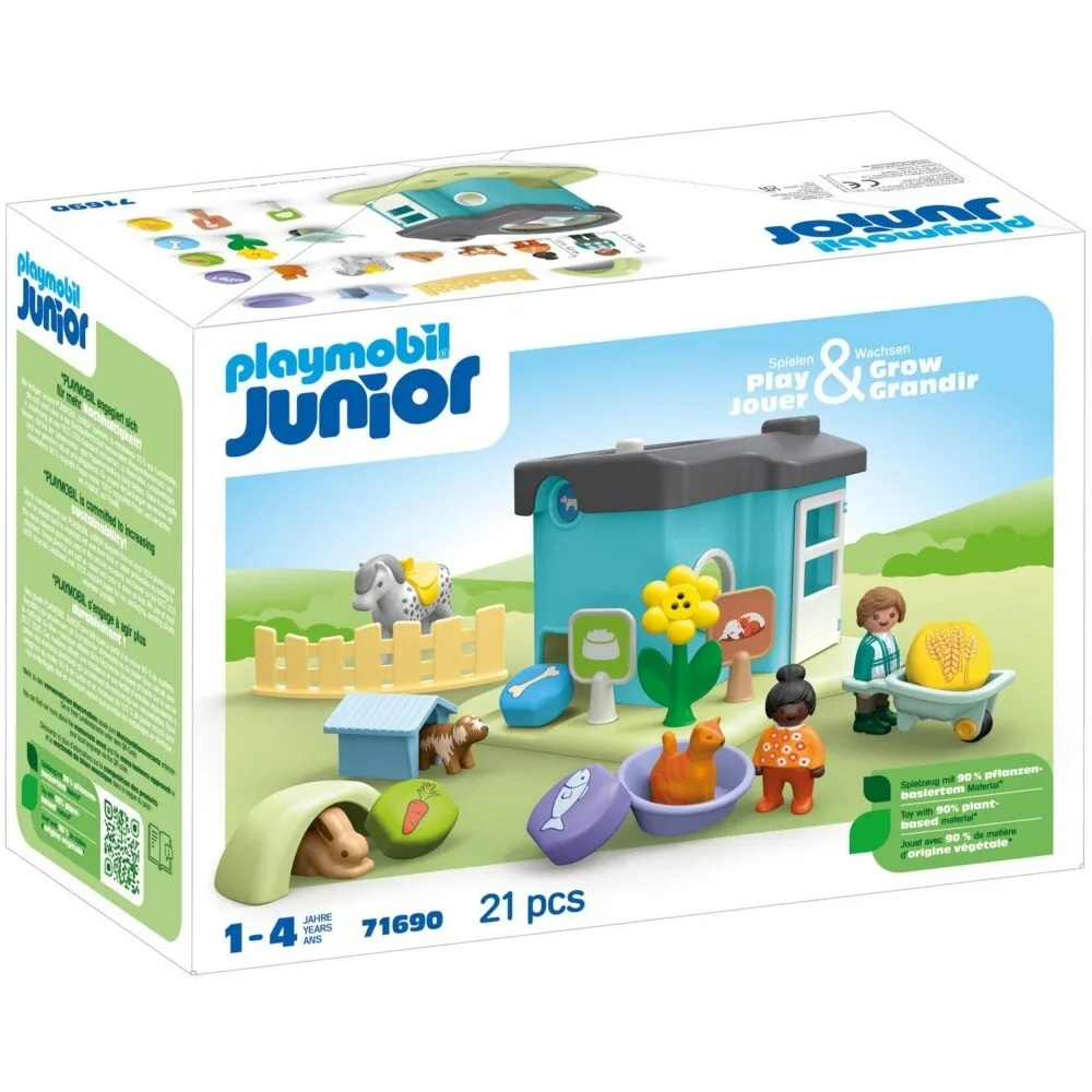 Playmobil Junior 71690 Отель для животных с кормушкой 21 деталь