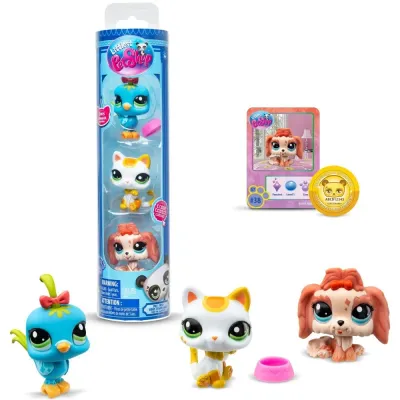 Littlest Pet Shop - Три питомца города Коллекционные фигурки Туба 3-ПАК LPS00550