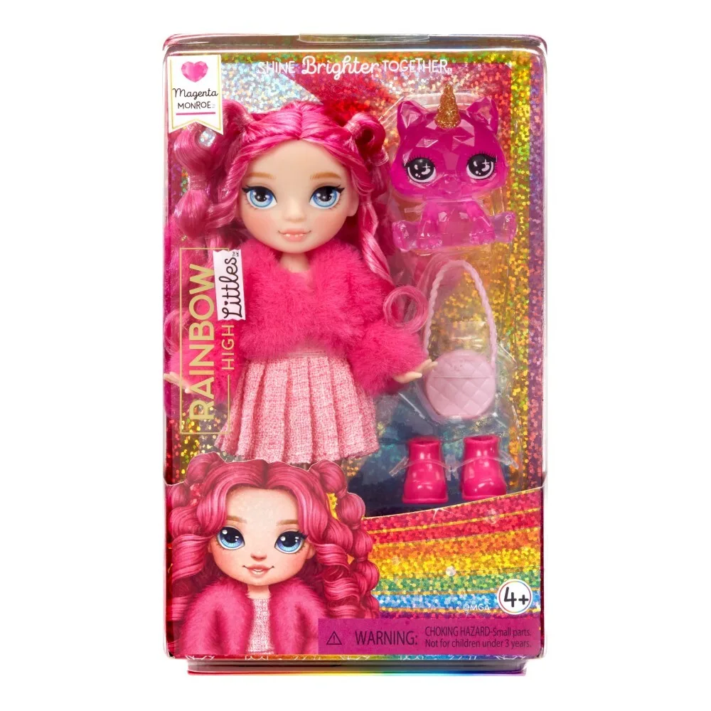 Rainbow High Littles - Модная пурпурная кукла Монро (розовая) + питомец 531180 / артикул 514534 531180 / GTIN 035051531180