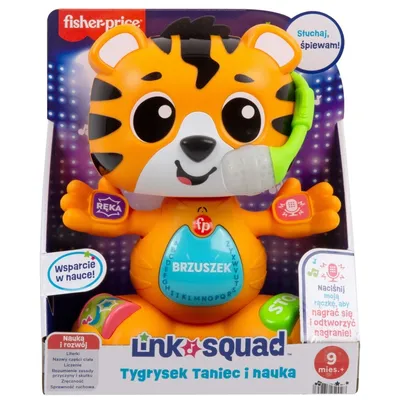 Fisher-Price - Танцующий и обучающий Тигруля Развивающая игрушка с музыкой и светом HYL33