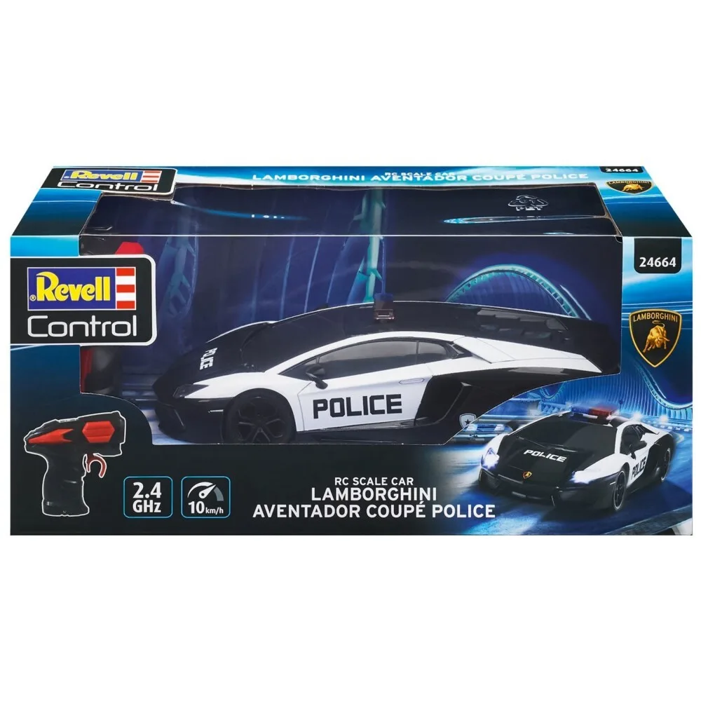 Revell - Управление RC машиной Lamborghini Aventador Coupe Police 1:24 Дистанционное управление 2.4GHz 24664 / артикул 24664 / GTIN 4009803246642