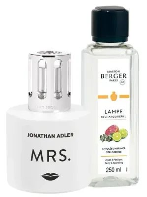 Maison Berger Paris Набор ароматических ламп J. Adler Mrs + ароматическое масло «Цитрусовая свежесть», 250 мл