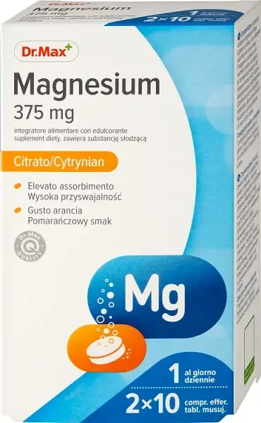 Магний 375 мг Citrato Dr. Max - 2х10 шипучих таблеток