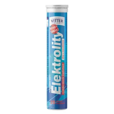 Vitter Blue - электролиты со вкусом тропических фруктов, 20 шипучих таблеток