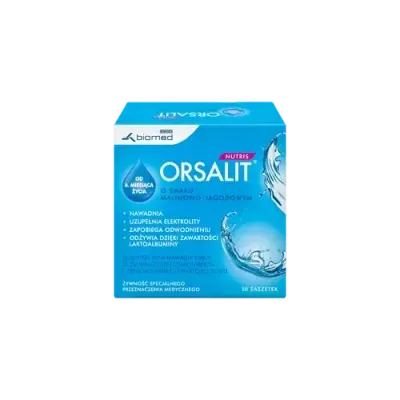 Орсалит Нутрис - порошок, со вкусом малины и черники, 10 пакетиков