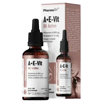 Pharmovit Clean Label - A+E-Vit Oil Active, 30 мл