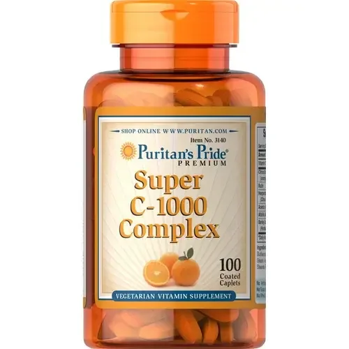 Puritan's Pride Super C-1000 Complex - 100 таблеток в пленочной оболочке