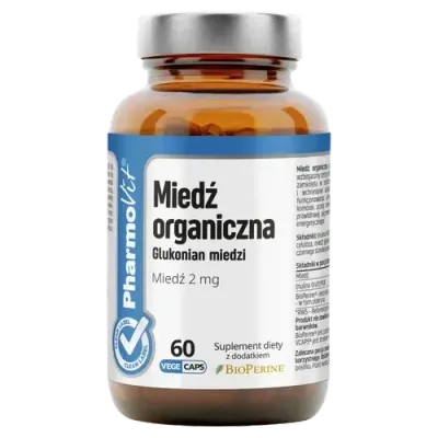 Диетическая добавка Pharmovit Organic Copper 2 мг, 60 капсул