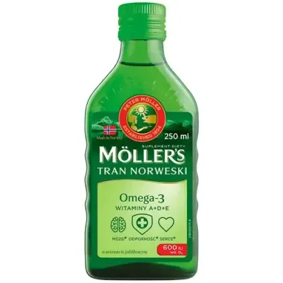 Moller's Tran Norwegian - жидкость, со вкусом яблока, 250 мл