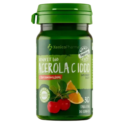 XeniVIT bio Acerola C 1000 с биофлавоноидами - диетическая добавка, 30 пастилок