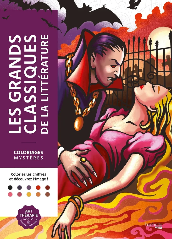 Hachette раскраска по номерам Coloriages mystères - Les grands classiques de la littérature