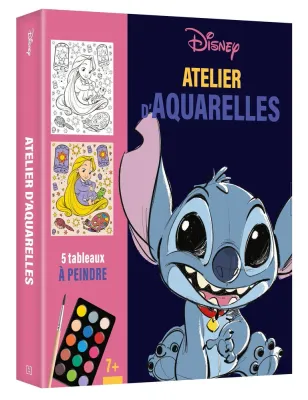 Hachette  раскраска по номерам  DISNEY - Atelier d'aquarelle - Coffret 5 tableaux à peindre