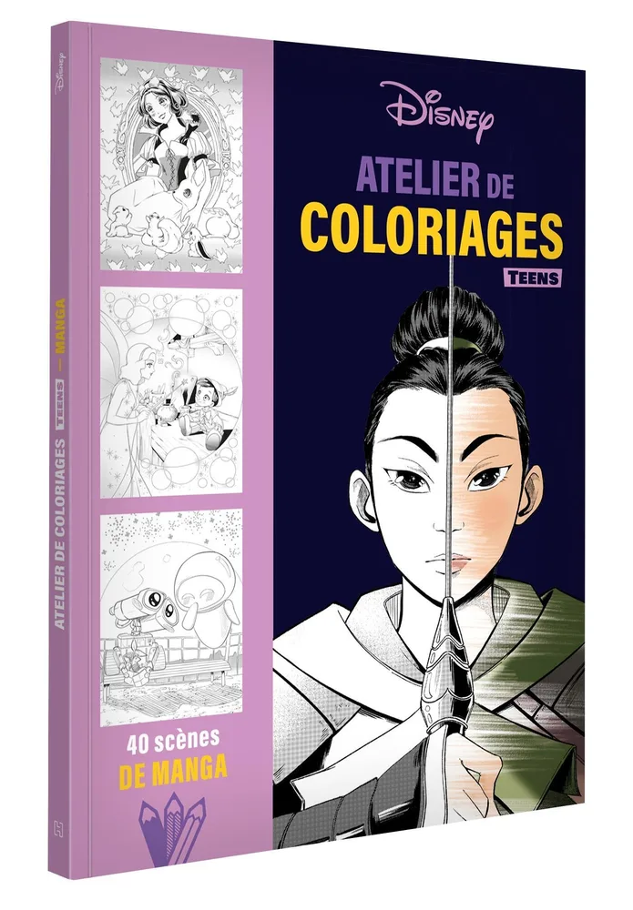 Hachette раскраска по номерам DISNEY TEENS - Atelier de coloriages - Manga