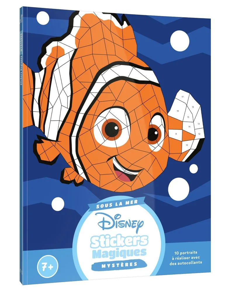Hachette раскраска по номерам DISNEY - Mes stickers magiques - Mystères (7+) - Sous la mer