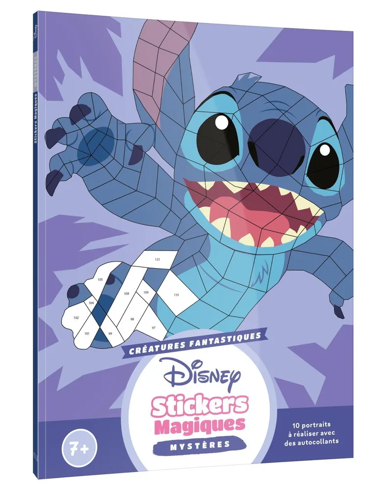 Hachette раскраска по номерам DISNEY - Mes stickers magiques - Mystères (7+) - Créatures fantastiques