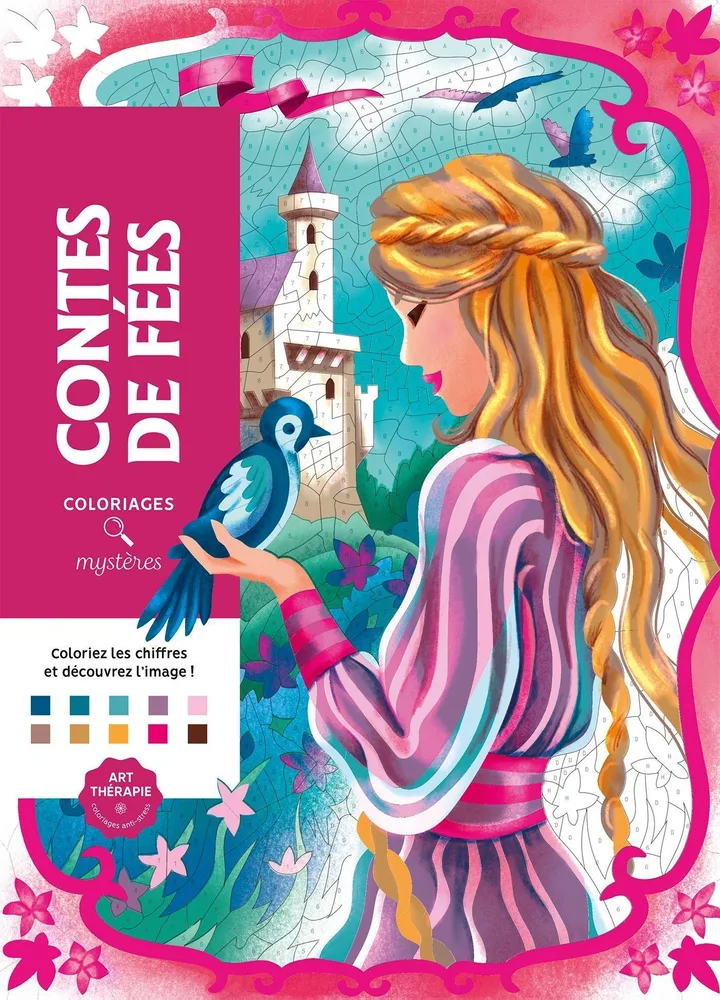 Hachette раскраска по номерам Coloriages mystères - Contes de fées