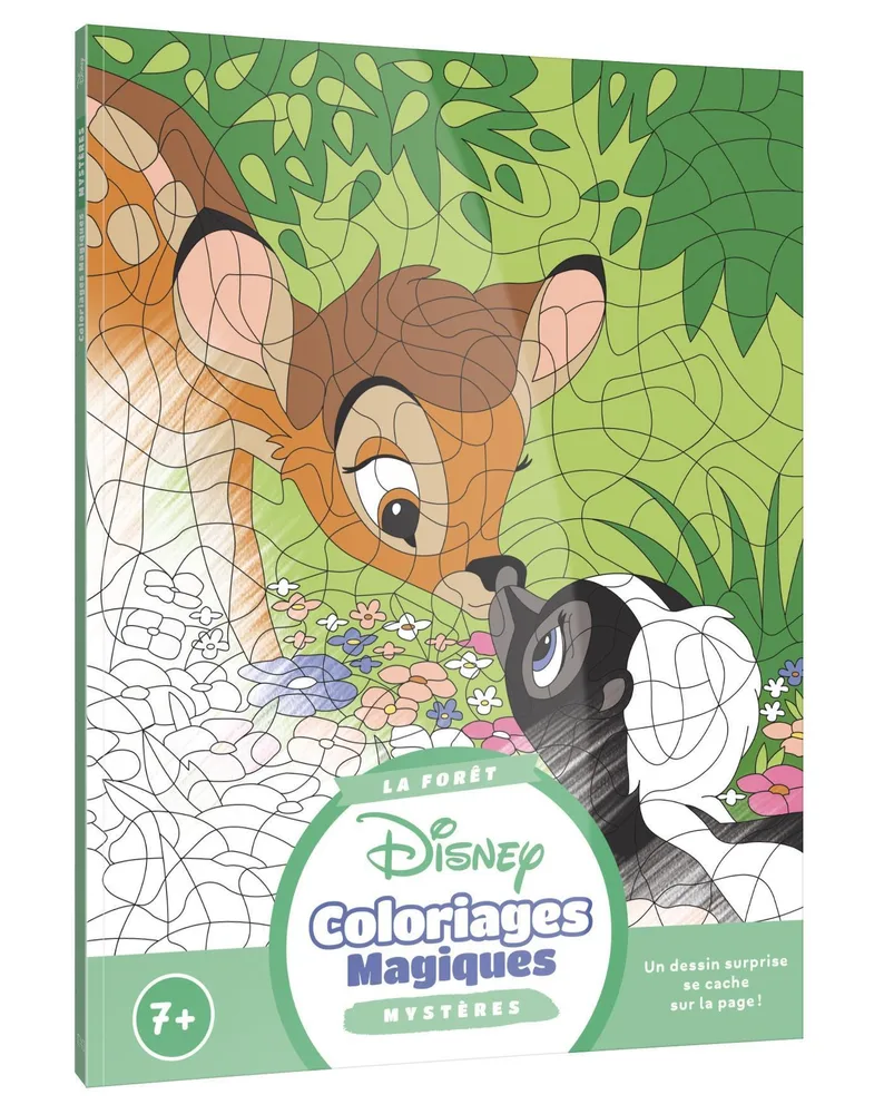 Hachette раскраска по номерам DISNEY - Coloriages Magiques - Mystères (7+) - La forêt