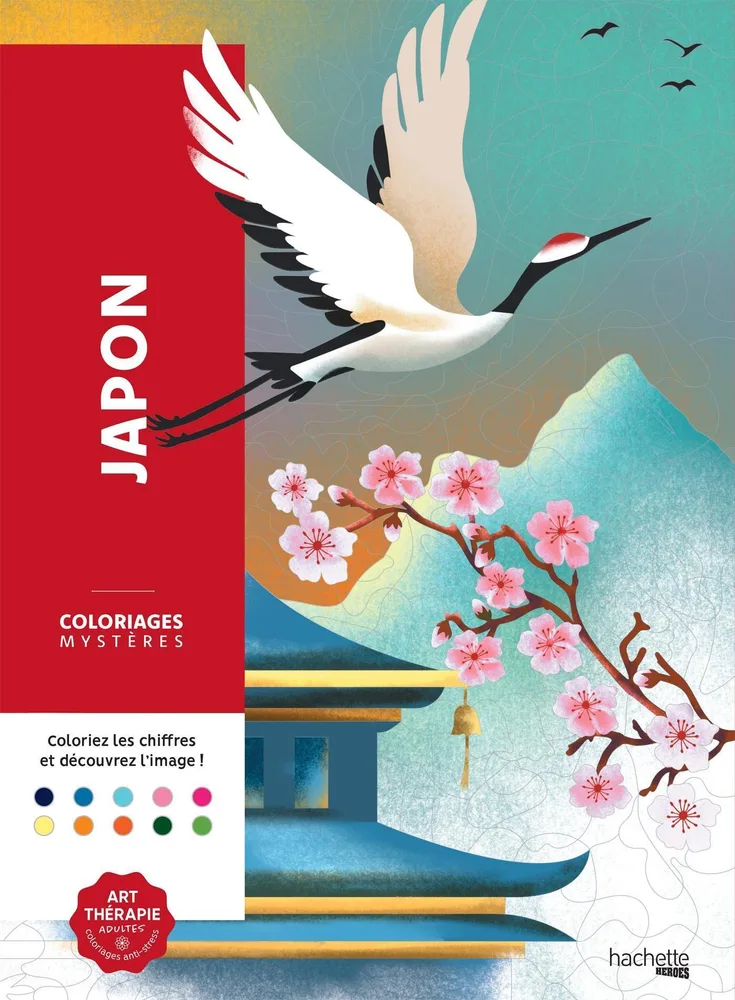 Hachette раскраска по номерам Coloriages mystères - Japon
