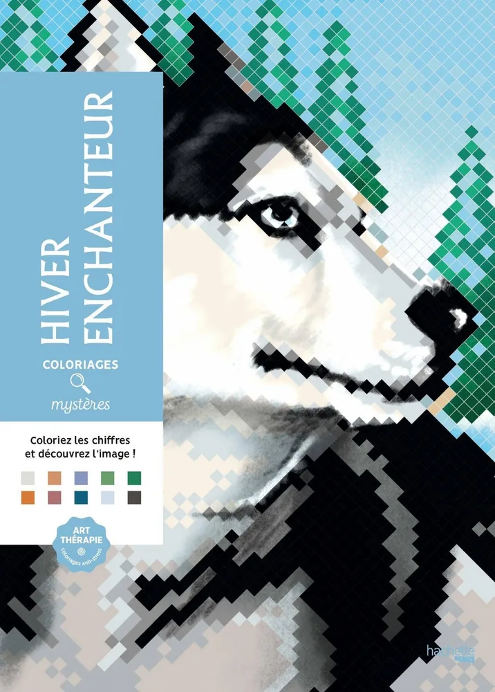 Hachette раскраска по номерам Coloriages mystères - Hiver enchanteur
