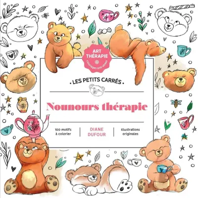 Hachette  раскраска по номерам  Nounours thérapie