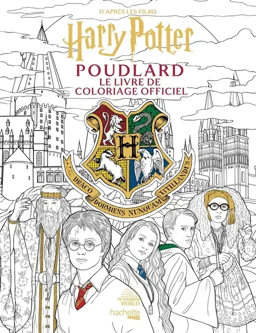 Hachette раскраска по номерам Poudlard - Le livre de coloriage officiel