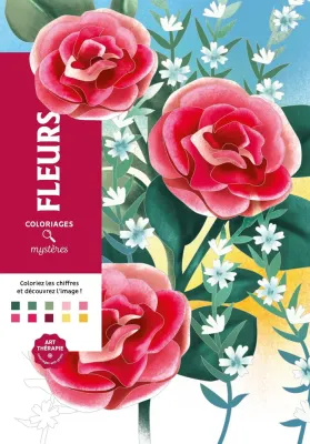 Hachette  раскраска по номерам  Coloriages mystères - Fleurs