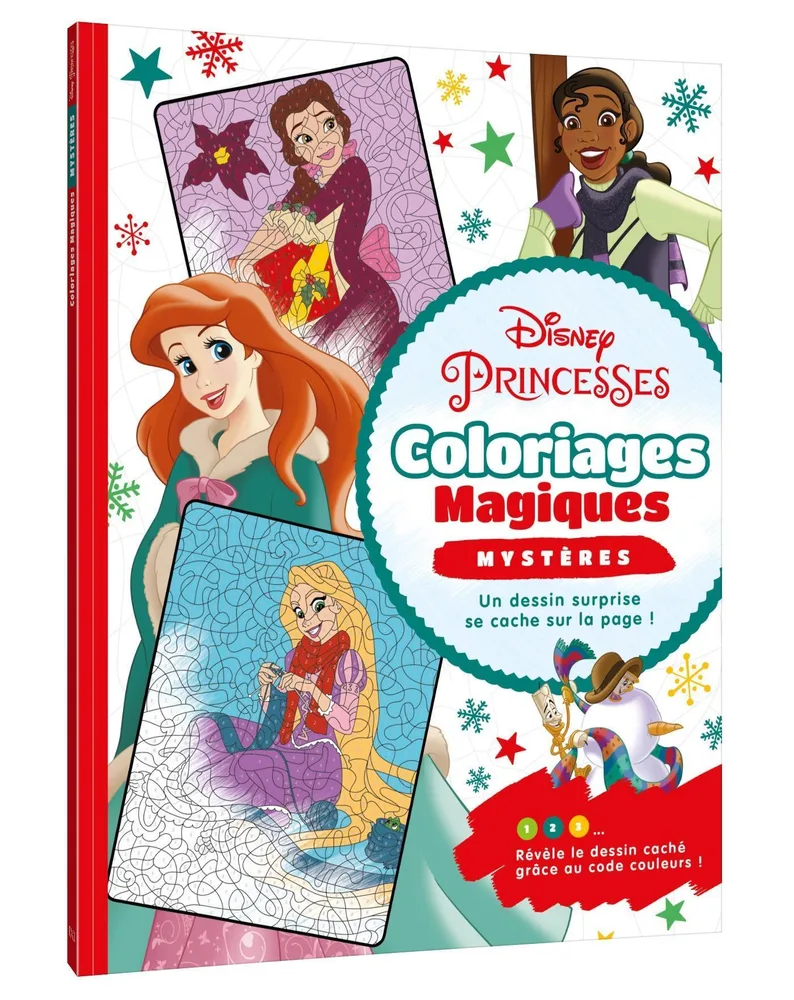 Hachette/ раскраска по номерам/ DISNEY PRINCESSES - Coloriages magiques - Spécial Hiver
