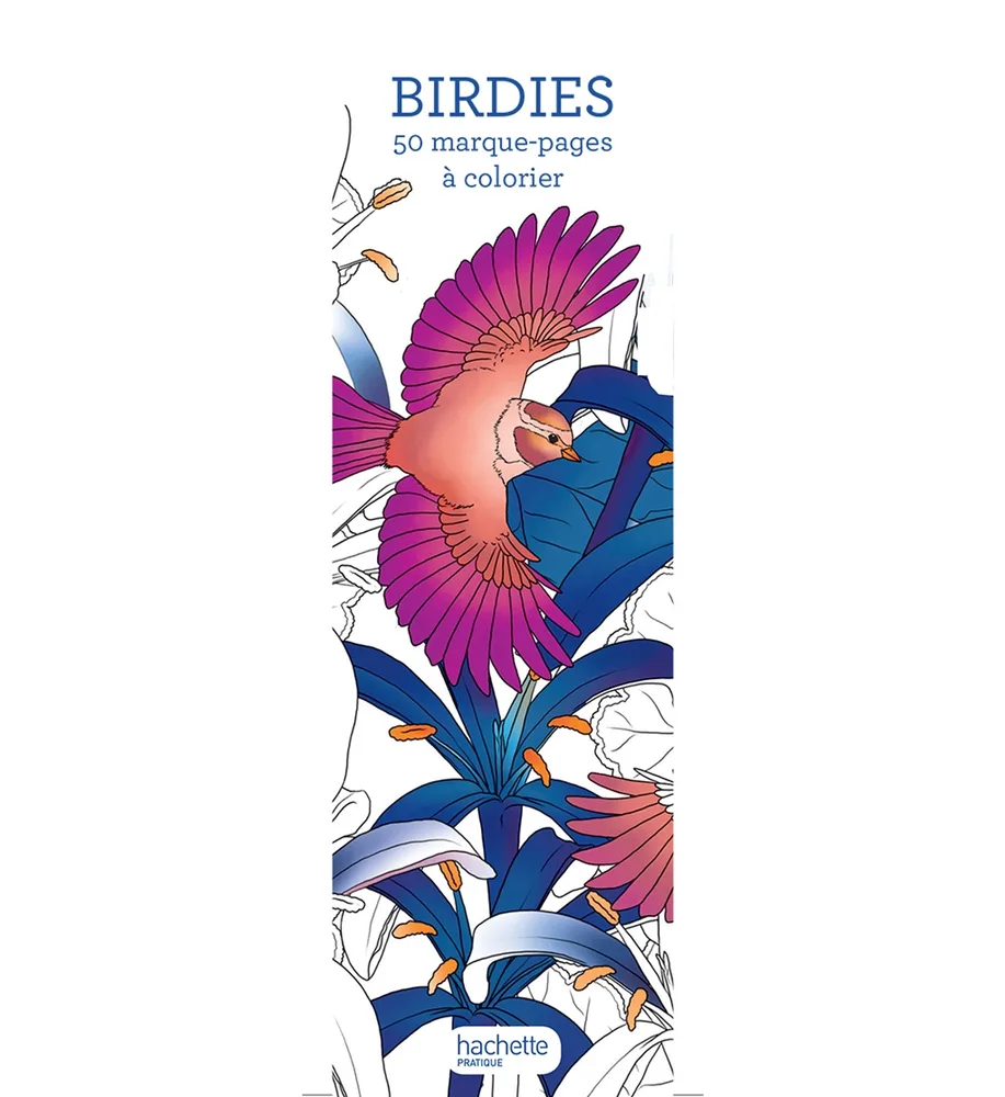 Hachette/ раскраска по номерам/ Marque-pages Birdies