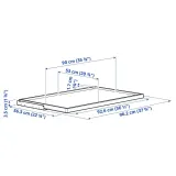 IKEA KOMPLEMENT (ИКЕА КОМПЛИМЕНТ) — Выдвижной поднос, темно-серый, 100x58 см — фото 4