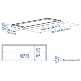 IKEA KOMPLEMENT (ИКЕА КОМПЛИМЕНТ) — Выдвижной поднос, белый, 100x35 см — фото 4