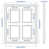 IKEA RÖDALM (ИКЕА РОДАЛМ) — Фоторамка для 4 фотографий, белая, 40x50 см — фото 6