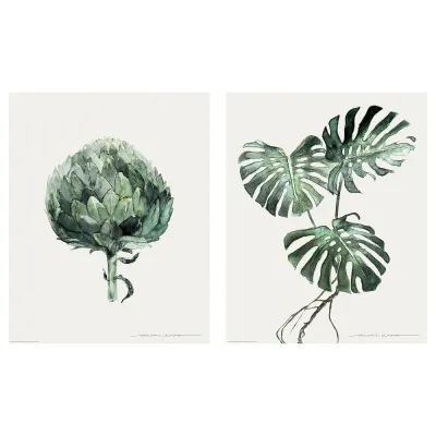 IKEA BILD (ИКЕА БИЛД) — Постер, Зеленые листья, 40x50 см
