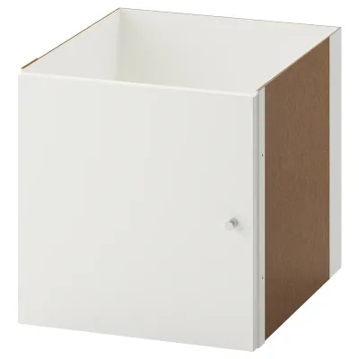 IKEA KALLAX (ИКЕА КАЛЛАКС) — Вставка с дверцей, белый глянец, 33x33 см