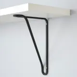 IKEA BERGSHULT (ИКЕА БЕРГСХУЛТ) — / FÖRLÄGGARE Настенная полка, черная/белая, 120x20 см — фото 4