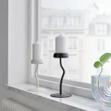 IKEA SILVERPÄRON (ИКЕА СИЛВЕРПЭРОН) — Подсвечник в виде колонны, черный, 24 см — фото 3
