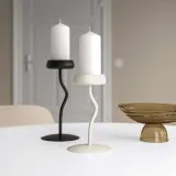 IKEA SILVERPÄRON (ИКЕА СИЛВЕРПЭРОН) — Подсвечник в виде колонны, черный, 24 см — фото 5