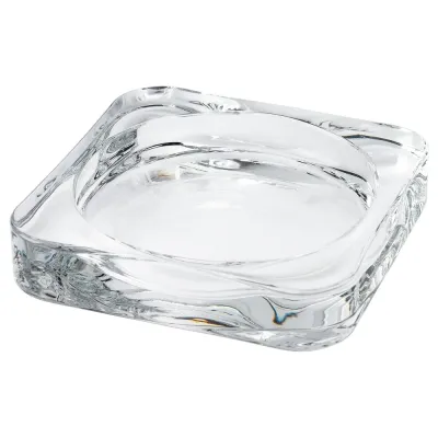 IKEA GLASIG (ИКЕА ГЛАСИГ) — Подсвечник, прозрачное стекло, 10x10 см